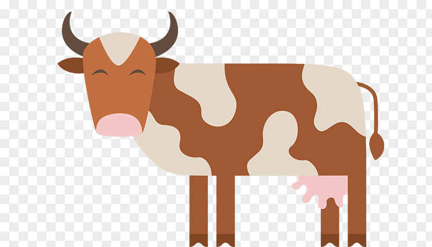 Brown Cow British White Cattle Dairy Milk Ox PNG