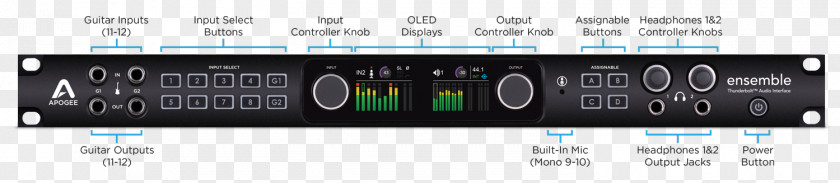 Ensemble Digital Audio Thunderbolt Power Amplifier Interface PNG