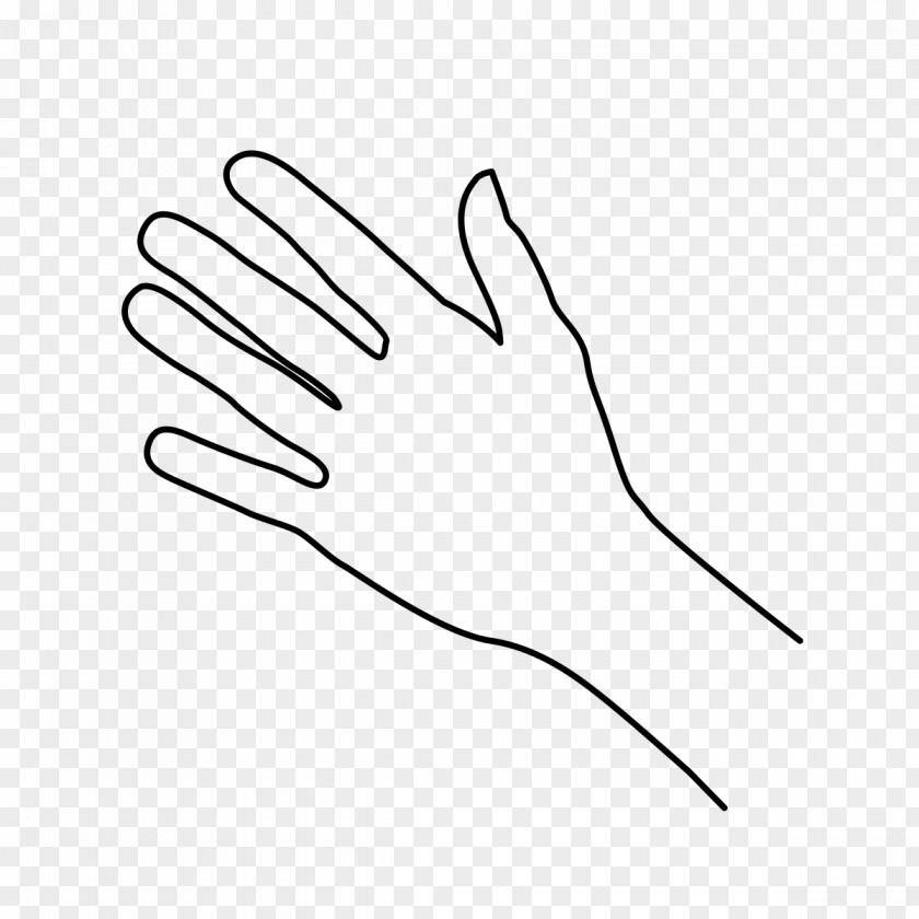 Hand Outline Right Clip Art Image Thumb Tazos PNG