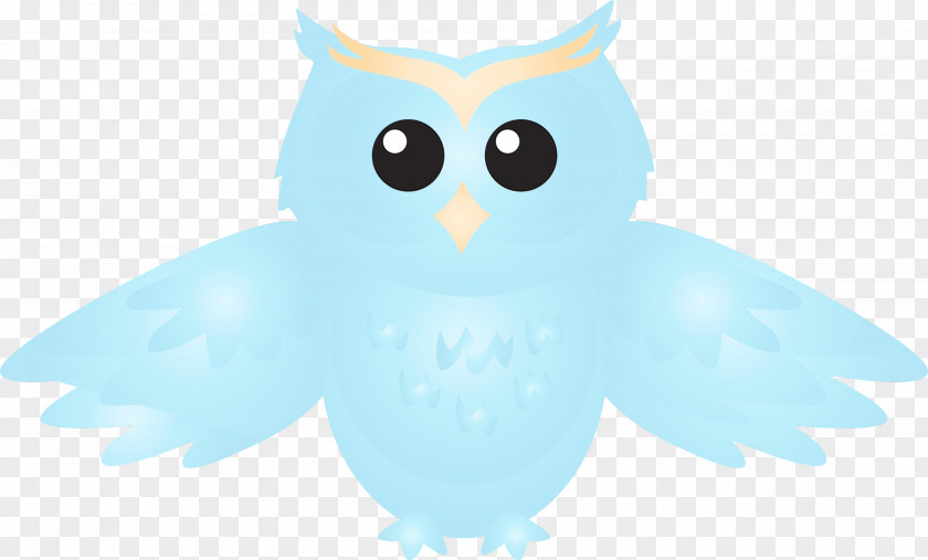 Owl Bird White Blue Of Prey PNG