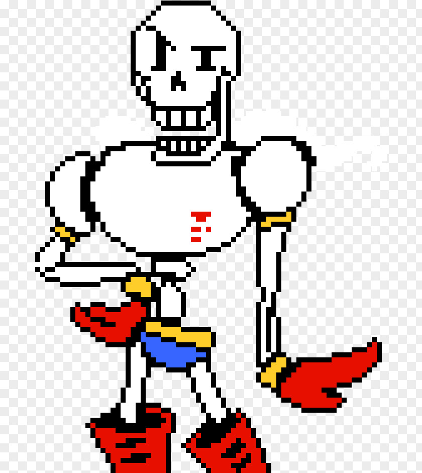 Papyrus Sprite Clipart Undertale Flowey Pixel Art Toriel PNG