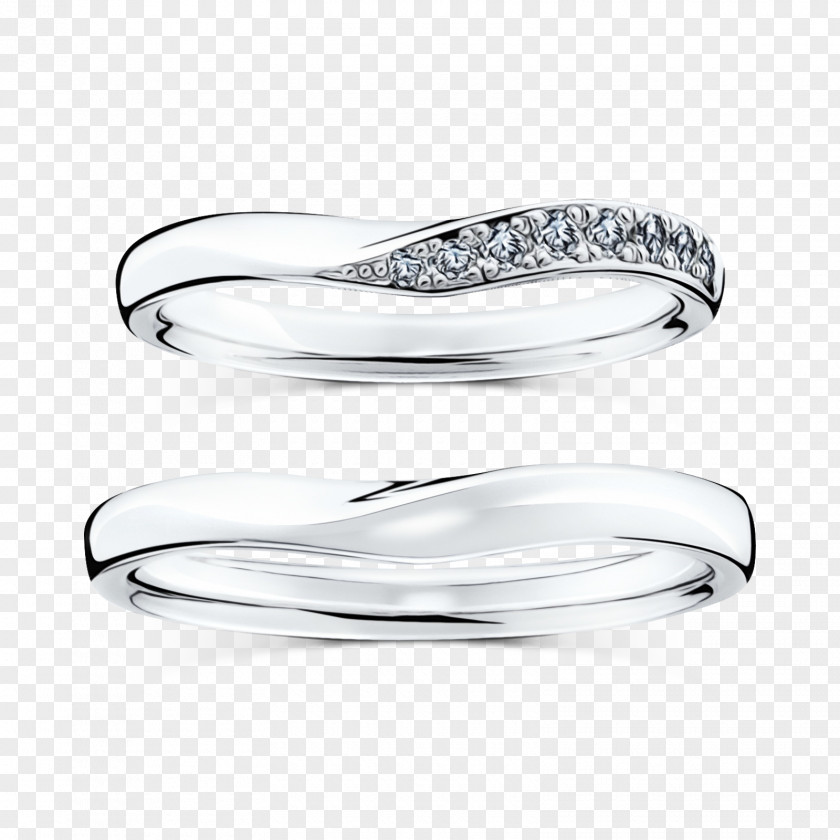 Titanium Diamond Wedding Ring Silver PNG