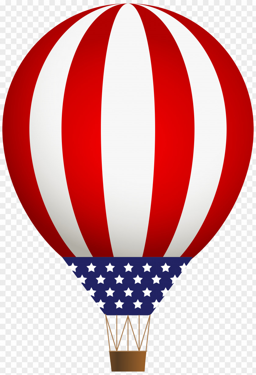 Fourth Of July Hot Air Balloon Clip Art PNG