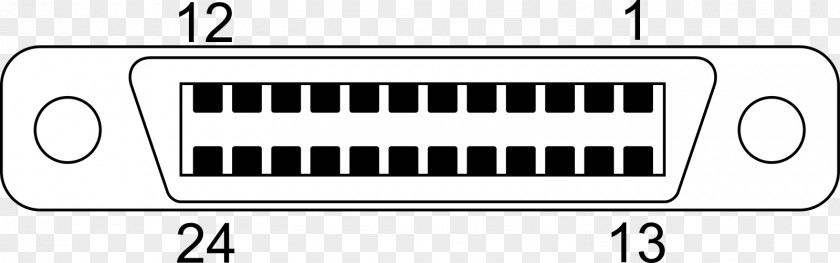 Hewlett-packard Hewlett-Packard IEEE-488 Pinout Bus Micro Ribbon Connector PNG