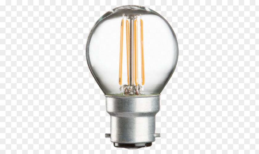 Light LED Lamp Filament Bayonet Mount Incandescent Bulb PNG