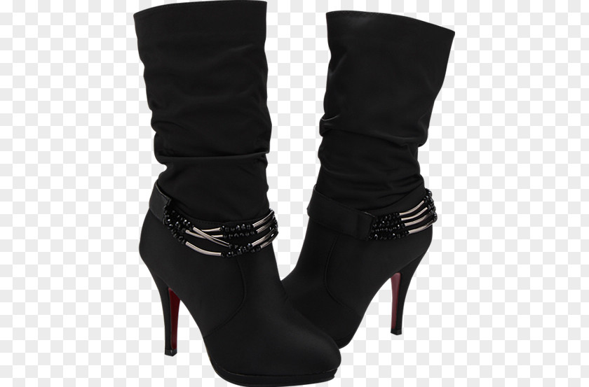 Ms. Shoes Boot High-heeled Footwear Shoe Black PNG