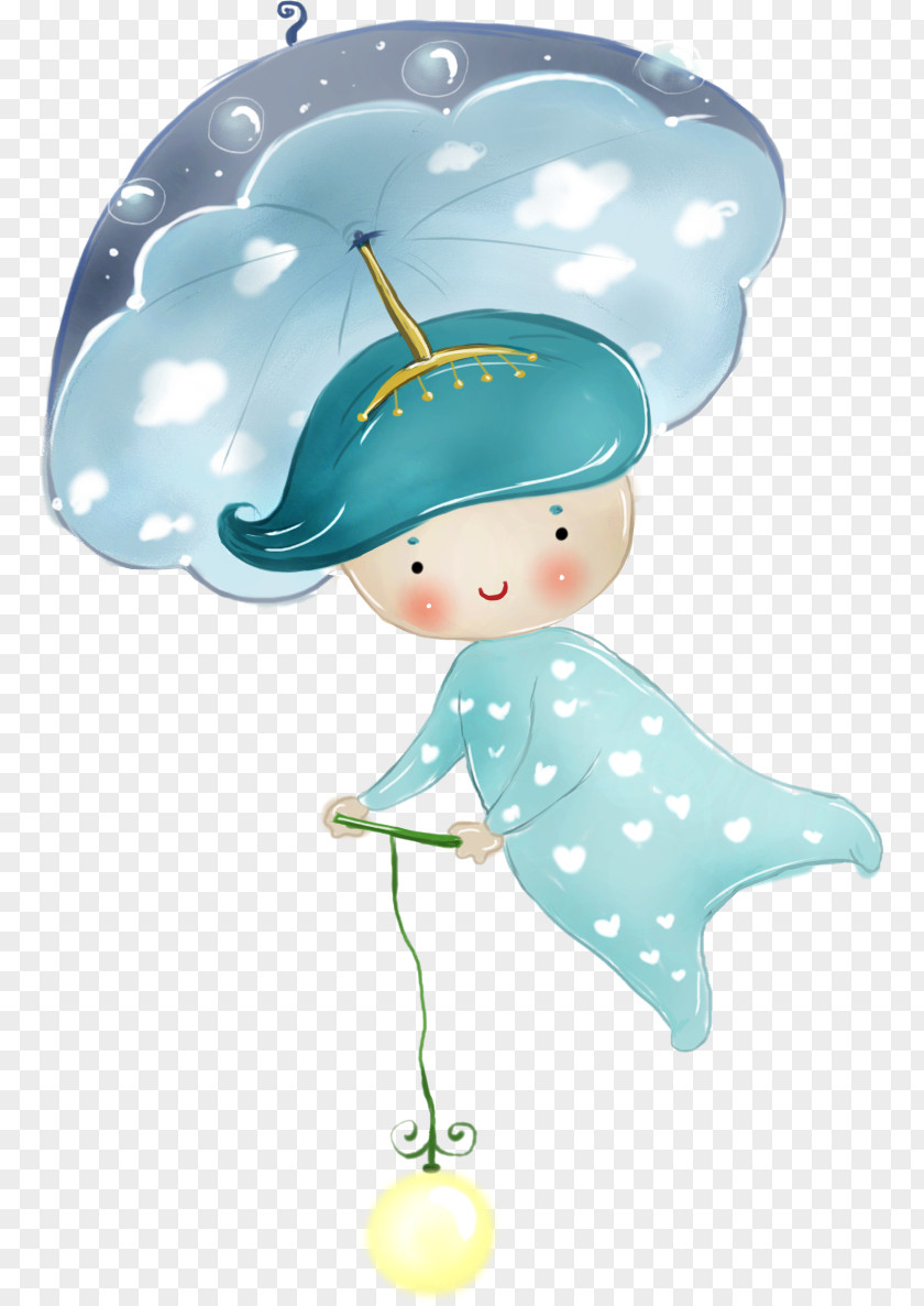 Cartoon Hand Painted Beautiful Little Princess Laptop Wallpaper PNG