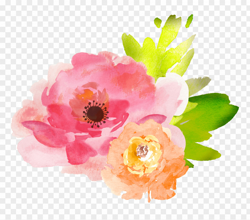 Flower Watercolor: Flowers Watercolour Watercolor Painting Transparent Clip Art PNG