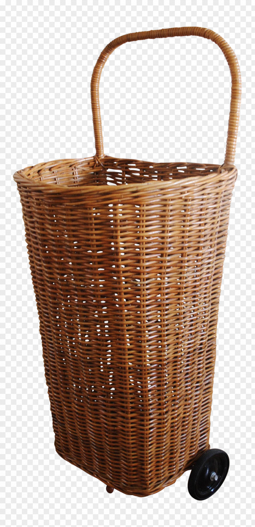 Green Rattan Wicker Basket PNG