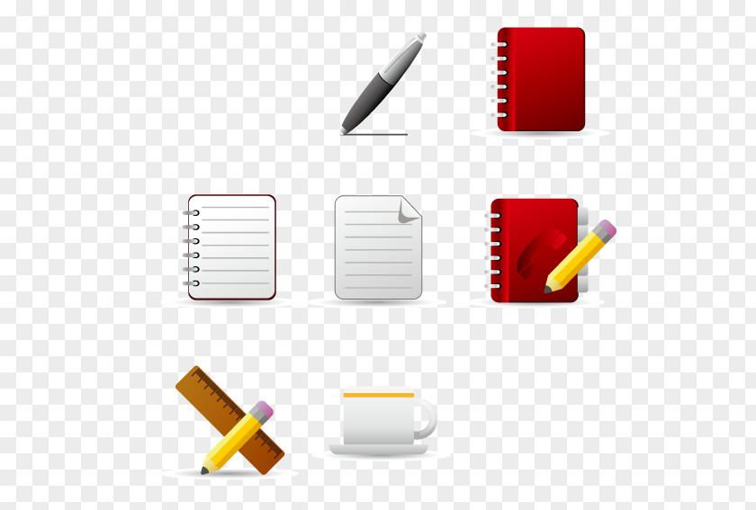 Pencil Ruler Office Icon PNG