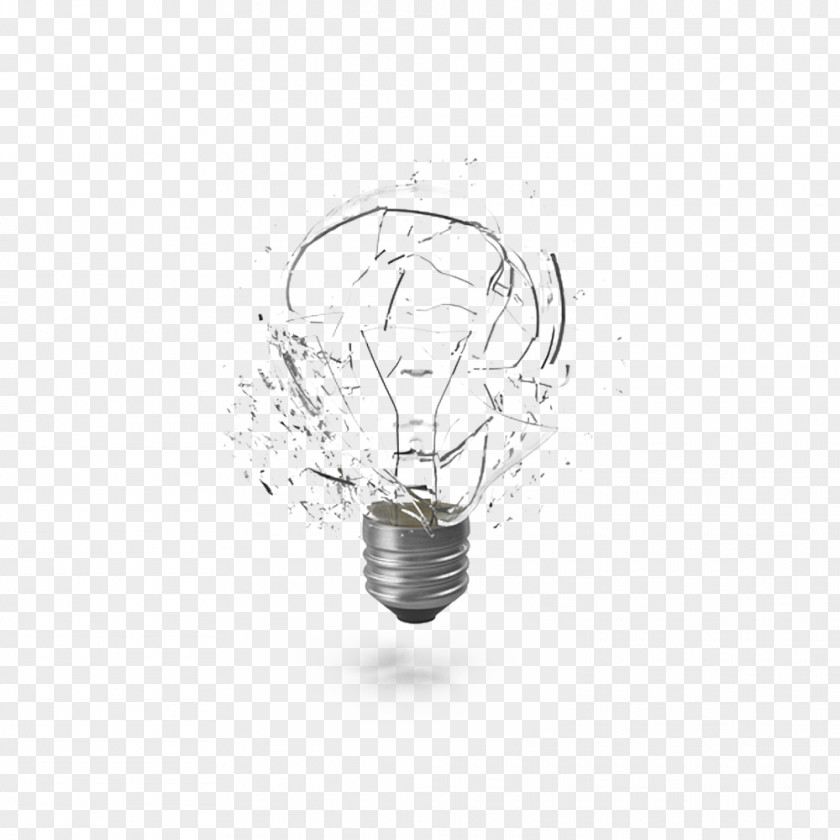 Retro Broken Bulb Incandescent Light Lamp Electric PNG