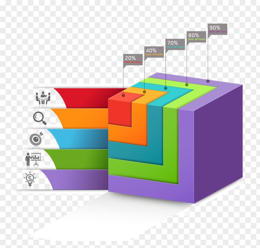 Vector Color Information Map Infographic 3D Computer Graphics Three-dimensional Space PNG