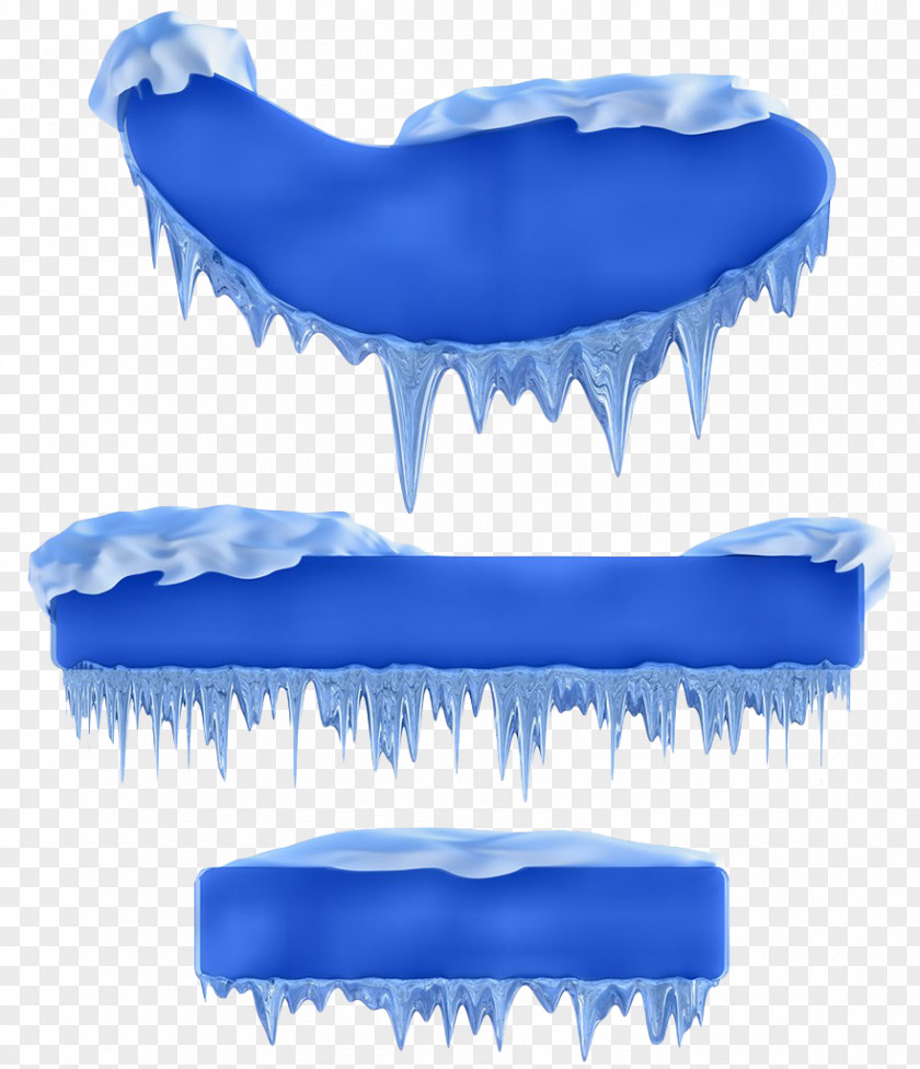 Blue Melt Icicle Banners Ice Royalty-free Photography Illustration PNG