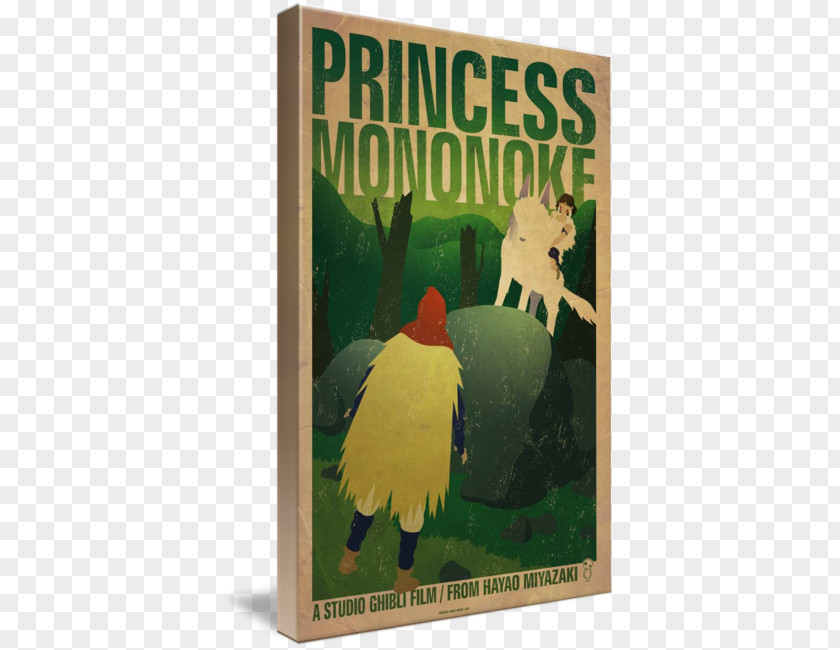 Princess Mononoke Gallery Wrap Beak Poster Canvas Art PNG