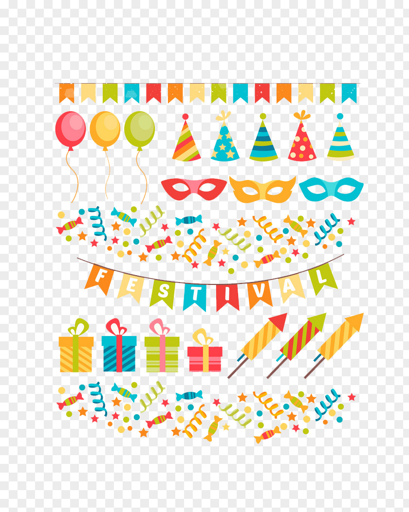 Birthday Party Posters Vector Material Clip Art PNG