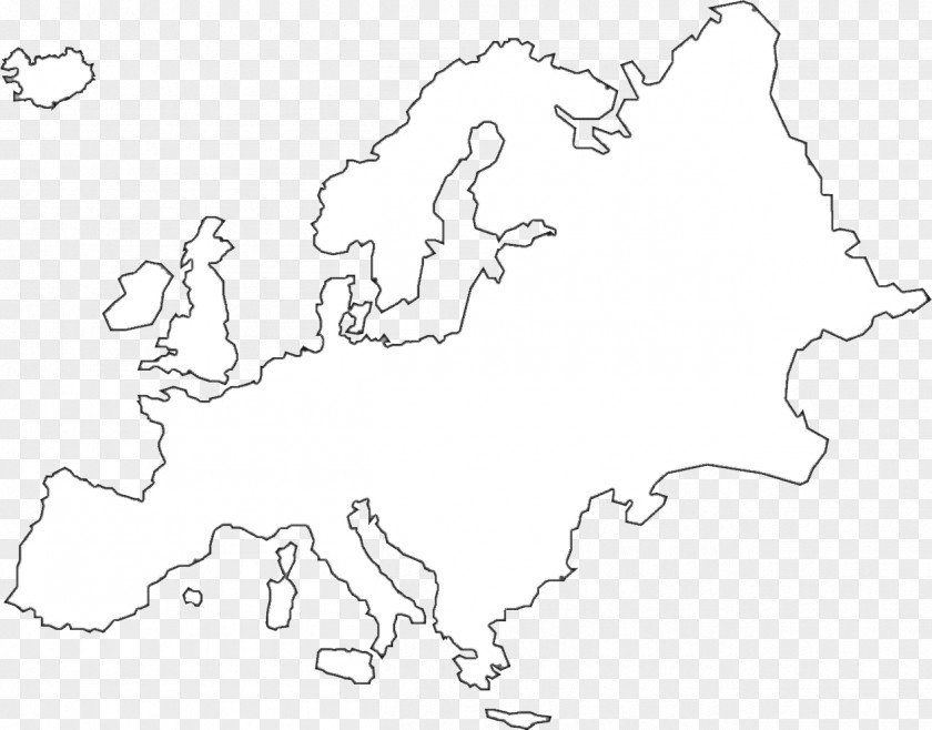 Europe United States Black And White Map Clip Art PNG