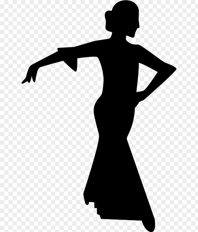 Silhouette Dancer Flamenco Dancing Female PNG