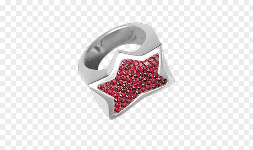 Silver Body Jewellery Ruby PNG