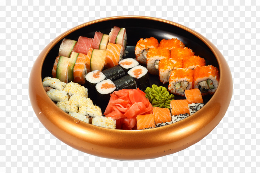 Sushi California Roll Sashimi Vegetarian Cuisine Side Dish PNG
