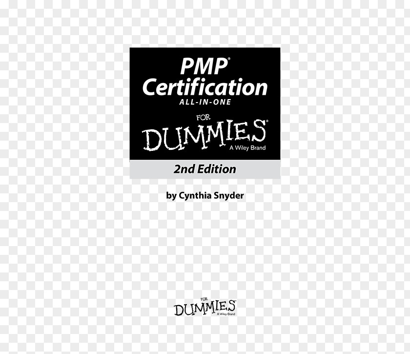 Book Title PMP Certification All-In-One Desk Reference For Dummies Brand Logo Font PNG