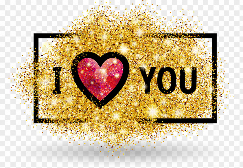 Bright Valentines Day I Love You Banner Heart PNG