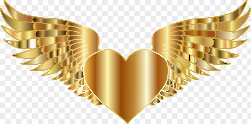 Gold Heart Clip Art PNG