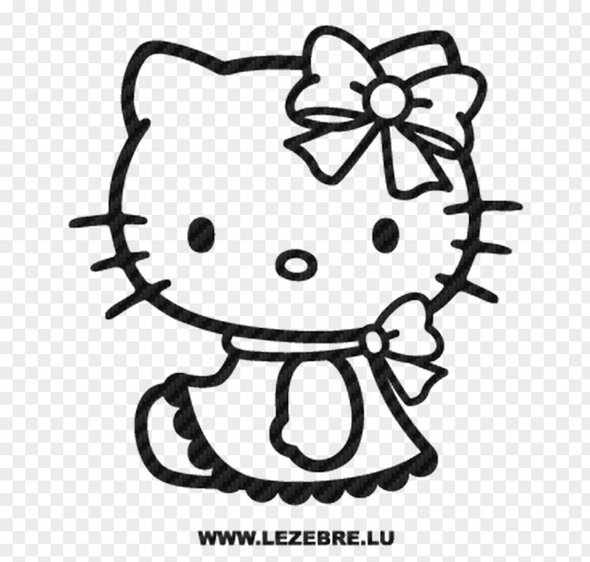 Hello-kitty Ribbon Hello Kitty Sticker Image Anti Social Club Decal PNG