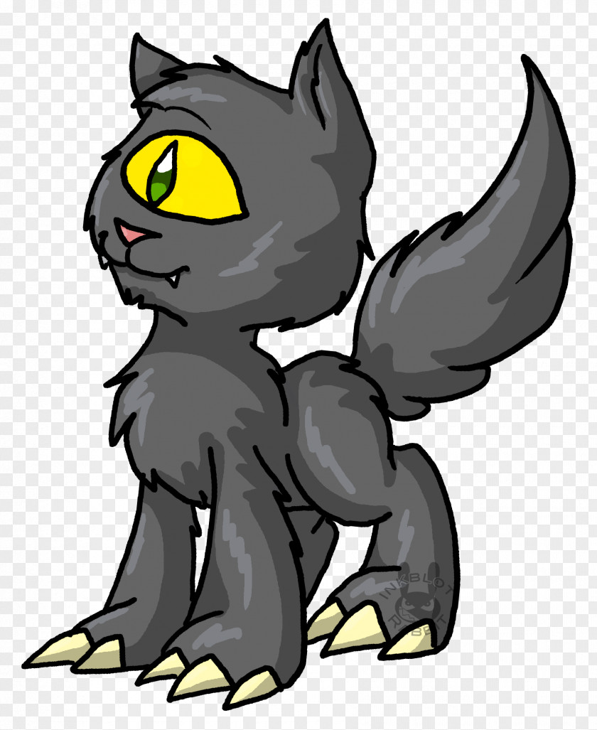 Kitten Whiskers Black Cat Art PNG
