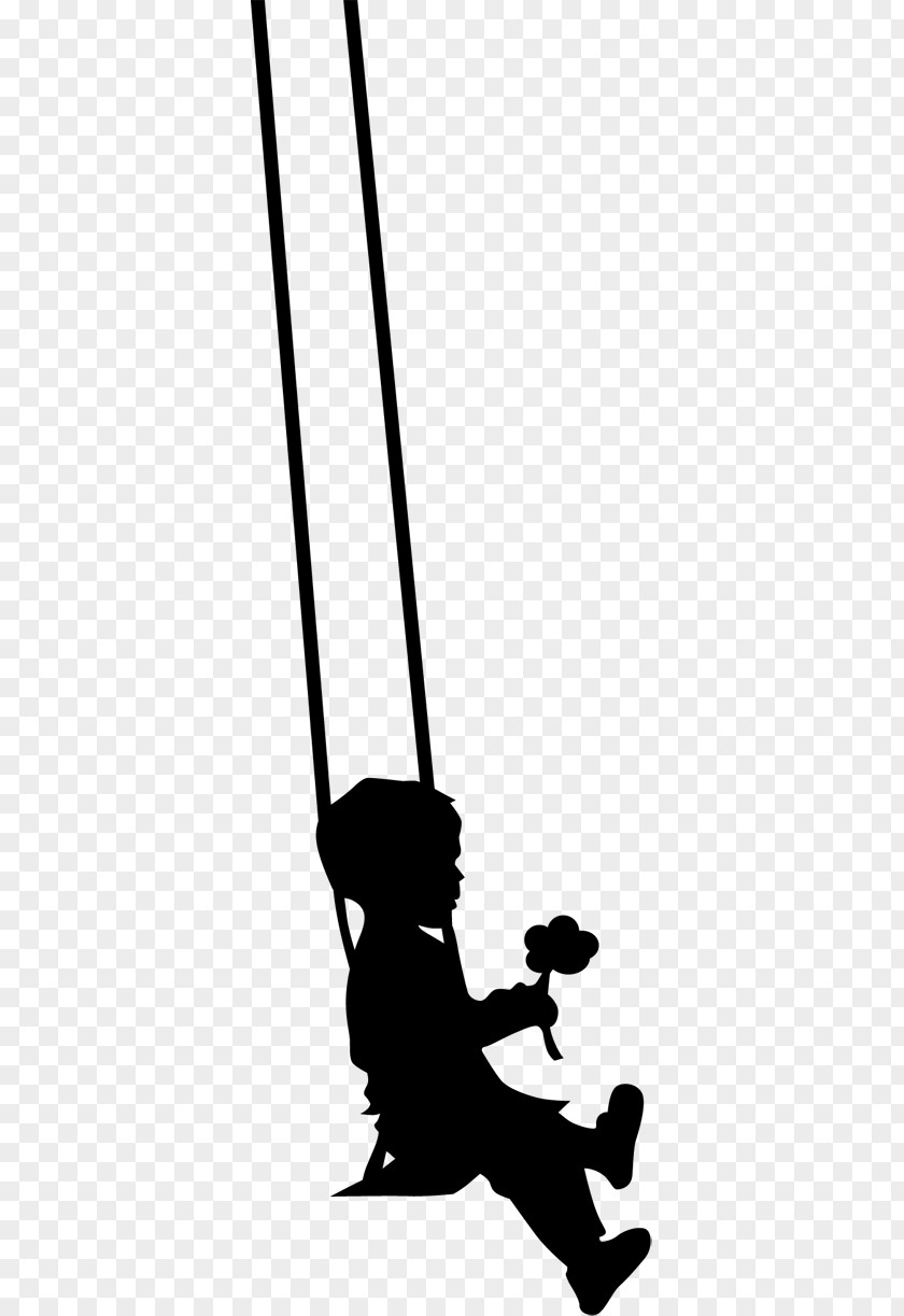 Swing Silhouette Drawing Child Sticker PNG