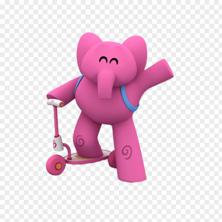 Elly Riding Scooter PNG Scooter, pink elephant illustration clipart PNG