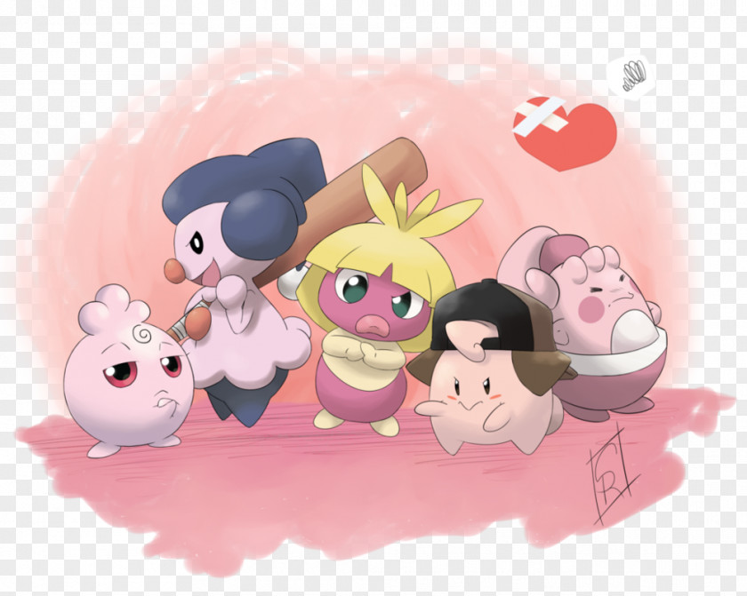 Pink And Blue Pokemon Pig Stuffed Animals & Cuddly Toys Cartoon Desktop Wallpaper PNG
