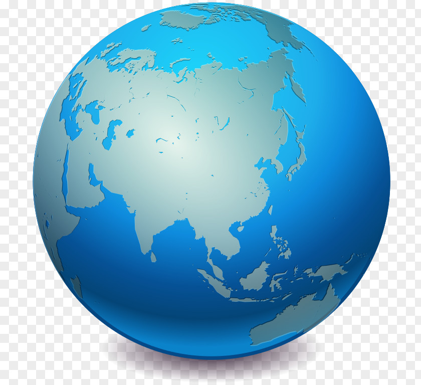 Projection Vector Blank Map Asia Globe World PNG