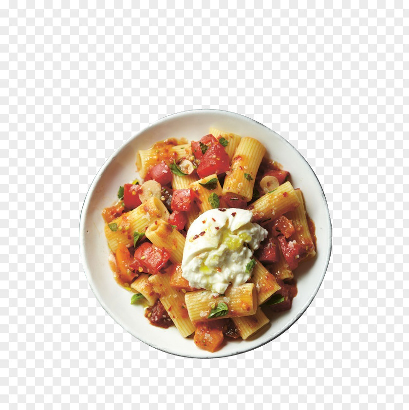Tomato Pasta Italian Cuisine Checca Sauce Burrata PNG