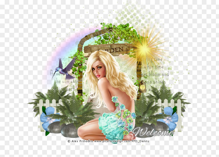 Computer Desktop Wallpaper Photomontage Blond Fairy PNG