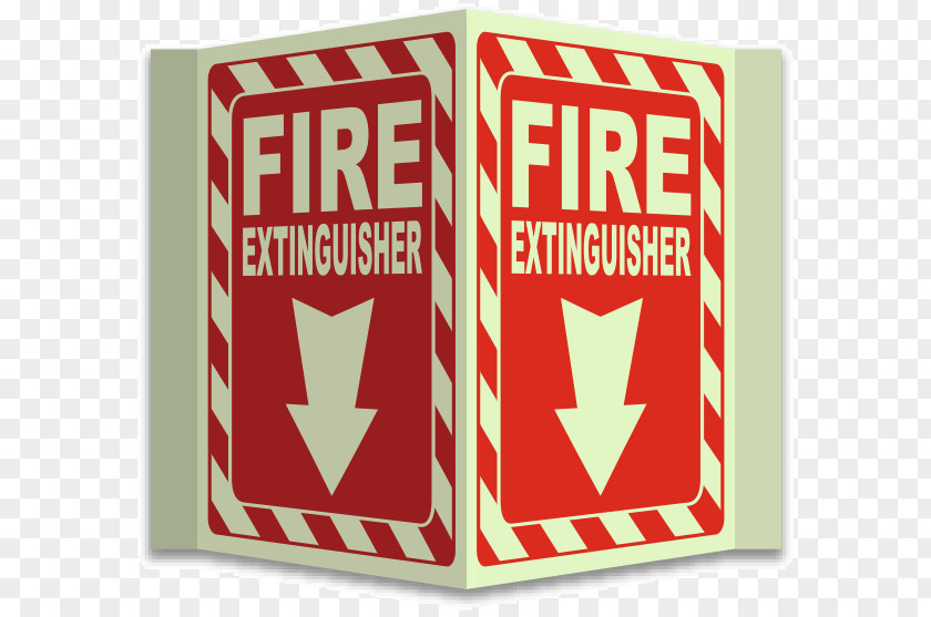 Fire Glow Extinguishers Sign Label Escape PNG