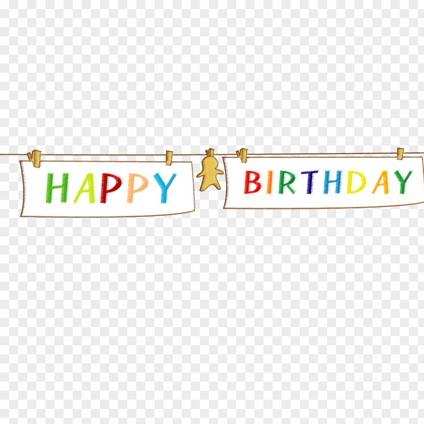 Happy Birthday To You Banner Cake PNG
