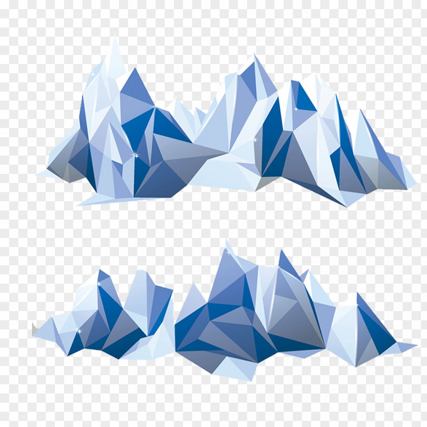 Iceberg Pattern Polygon Mountain Geometry PNG