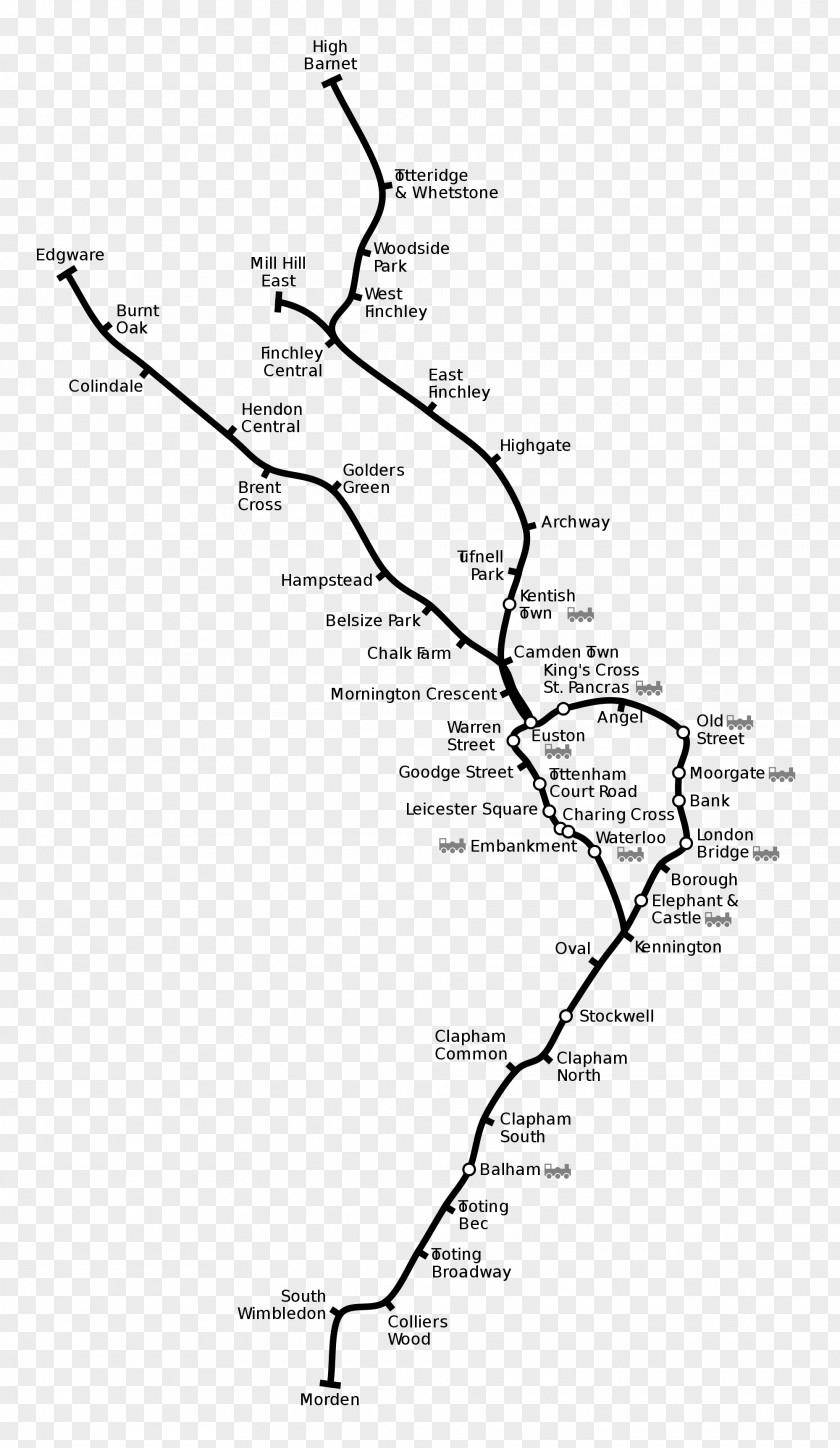 Northern Line London Underground Morden Tube Station Map Mill Hill East PNG