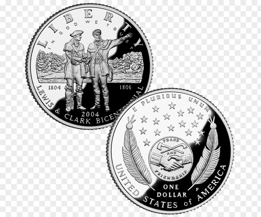 Coin Dollar Lewis And Clark Expedition United States Commemorative PNG