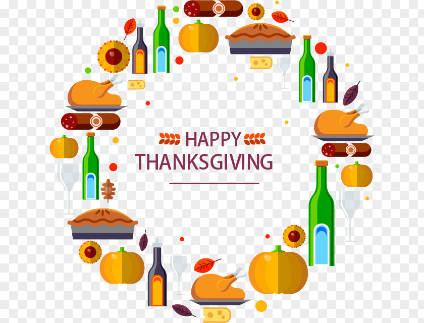 Happy Thanksgiving Turkey Dinner Holiday PNG