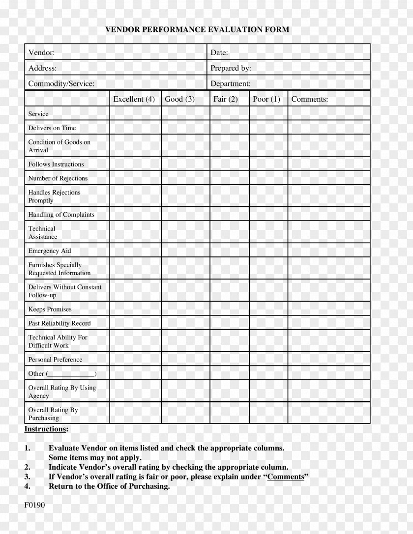 Supplier Evaluation Performance Management Vendor Balanced Scorecard Template PNG