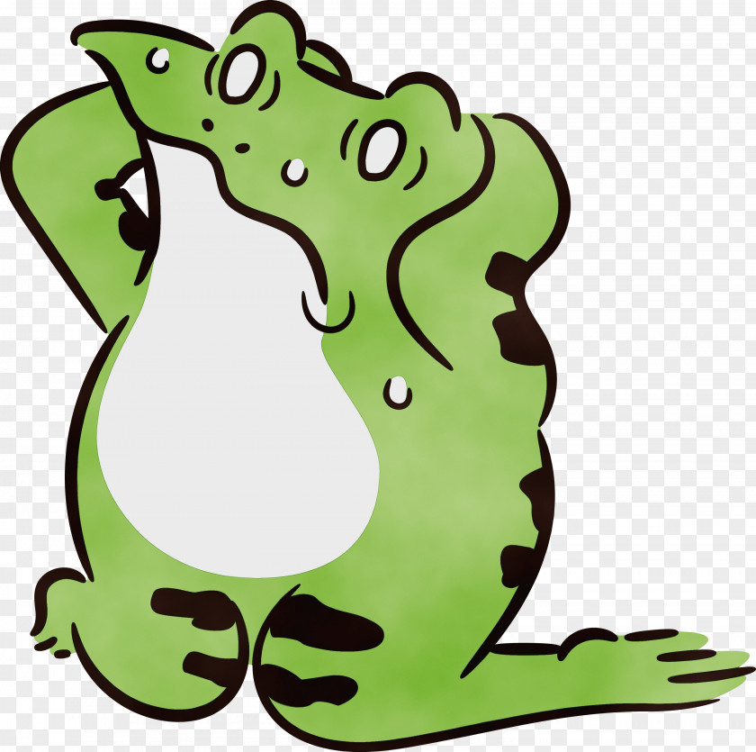 True Frog Cartoon Toad Green Animal Figurine PNG