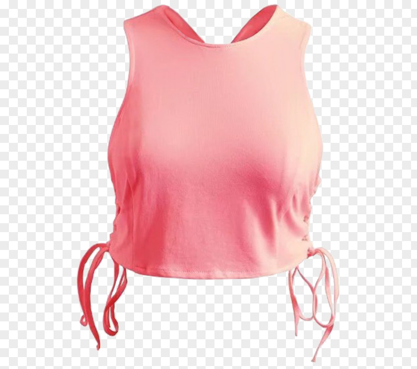 Cross Pink T-shirt Top Outerwear Sleeve Blouse PNG