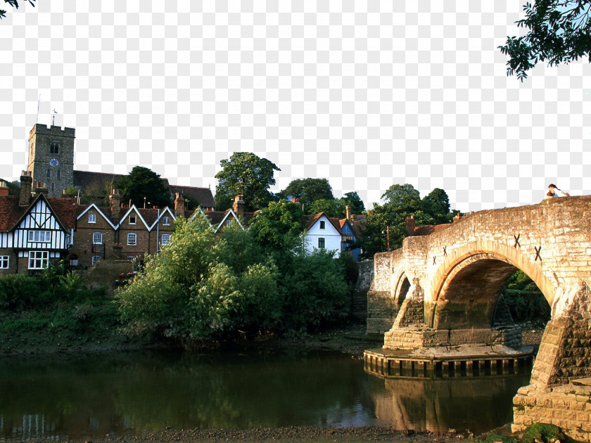 England Charming Scenery Four Aylesford London River Medway Hotel Wallpaper PNG