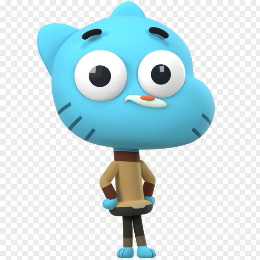 Gumball Watterson Darwin Anais 3D Modeling PNG