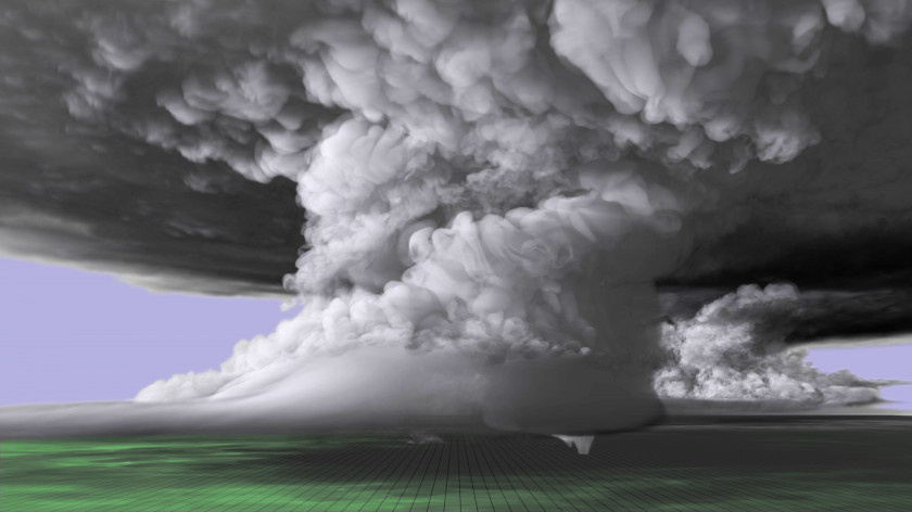 Tornado Supercomputer Thunderstorm Meteorology Simulation PNG