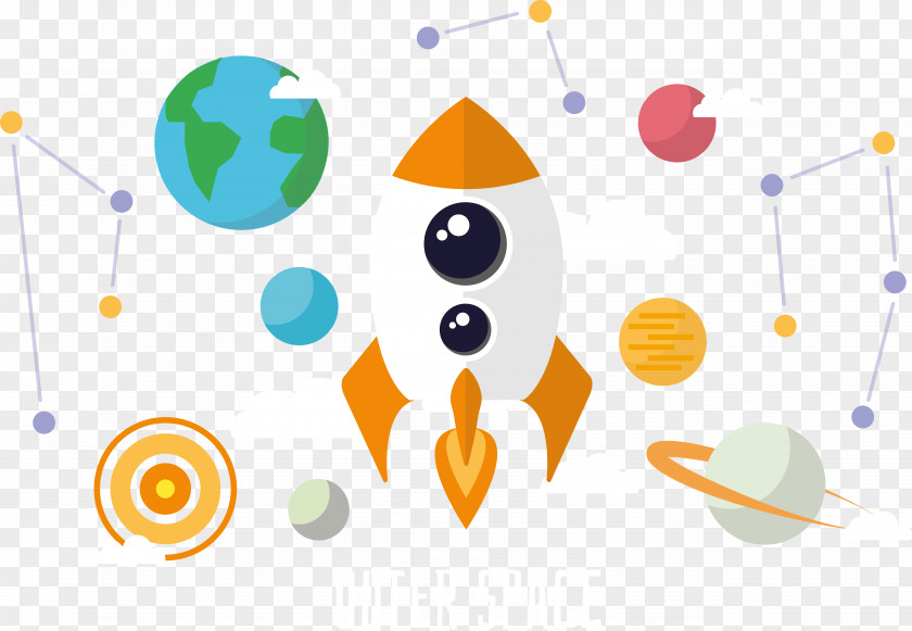 Vector Cute Rocket PNG