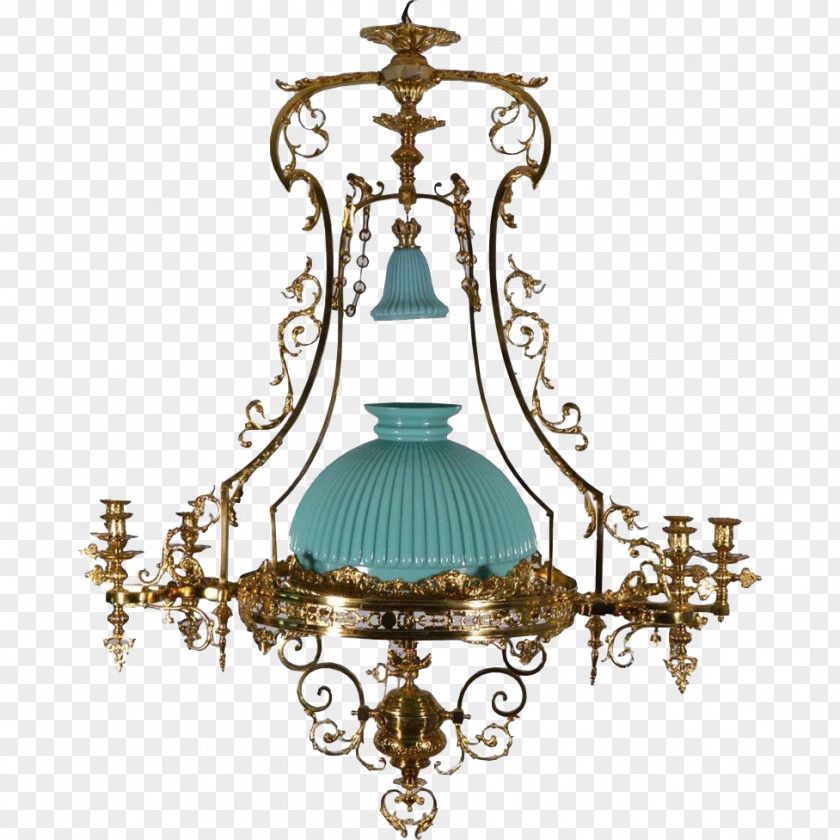 Vintage Lantern Chandelier Ceiling Light Fixture PNG
