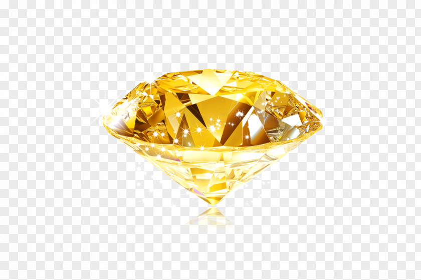 Yellow Diamond Ring Gold Gemstone PNG