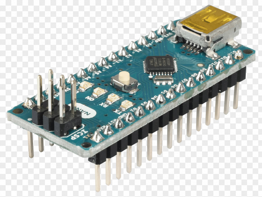 Mini Arduino ATmega328 Microcontroller Atmel AVR Electronics PNG